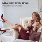 Load image into Gallery viewer, Wine Red Bucket Tote Large Genuine Leather Shoulder Bag for Women with Velvet Lining Dust Bag
