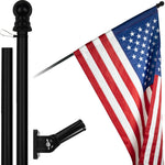 Load image into Gallery viewer, G128  5 Feet Tangle Free Spinning Flagpole (Black) American Flag Pole Sleeve Embroidered 2x3 ft American Flag Pole Sleeve (Flag Included) Aluminum Flag Pole