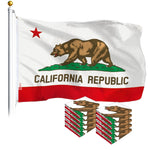 Load image into Gallery viewer, California CA State Flag 3x5 Ft 10Pack Printed Polyester By G128