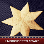 Load image into Gallery viewer, G128 Bennington TeaStained Flag  1x1.5 Ft  Pole Sleeve Embroidered 420D Polyester  Embroidered Stars, Sewn Stripes, Brass Grommets, Indoor/Outdoor, Vibrant Colors, Quality Polyester