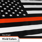 Load image into Gallery viewer, Thin Orange Line American Flag 3x5 Ft 2Pack Printed 150D Polyester
