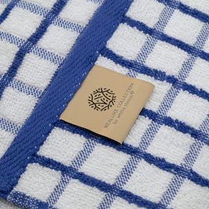 Premium Dish Towels for Kitchen with Hanging Loop 8 Pack Heavy Duty 16x26in Blue