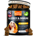 Load image into Gallery viewer, Dog Allergy Relief Chews  Itch Relief for Dogs  180 Allergy Chews for Itching Skin with Probiotics, Colostrum, Salmon Oil  Allergy, Skin and Coat, Immune, Digestion Support Supplement  Hot Spots