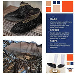 Load image into Gallery viewer, Waterproof Shoe Covers Disposable 16x6 inch Pack of 100 Black 2 Mil CPE Disposable Shoe Covers for Indoors Outdoors Shoe Booties with Stretchy Band 2 Mil CPE Disposable Booties for Shoes Covers