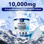 Load image into Gallery viewer, Pure Himalayan Shilajit for Men   Boost Stamina &amp; Athleticism Support Metabolism &amp; Energy  10000mg Shilajit Ashwagandha Supplements   Irish Sea Moss Tongkat Ali PQQ &amp; More   60 Shilajit Capsules