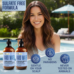 Load image into Gallery viewer, Hard Water Shampoo and Conditioner Set  16 Fl Oz Set of 2 Sulfate Free and Paraben Free Chelating Action Moisturizing Professional Formula for Women and Men Hydrating Swim Safe Formula