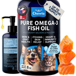 Load image into Gallery viewer, Omega 3 Fish Oil for Dogs and Cats  Healthy Skin and Coat Support Supplement  Omega 3 6 9 EPA DHA Fatty Acids  Itchy Skin, Shedding, Immunity, Joint  Wild Caught Salmon and Pollock Food Topper