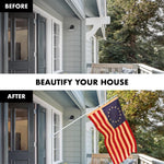 Load image into Gallery viewer, G128 Combo Pack: 5 Ft Tangle Free Aluminum Spinning Flagpole (White) &amp; Betsy Ross TeaStained Flag 2.5x4 Ft, ToughWeave Pro Series Embroidered 420D Polyester  Pole with Flag Included