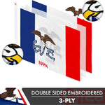 Load image into Gallery viewer, Iowa IA State Flag 3x5 Ft 10Pack Doublesided Embroidered Polyester By G128
