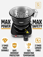 Load image into Gallery viewer, Multipurpose Electric Charcoal Starter Electric Charcoal Burner 450W with Tongs