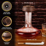 Load image into Gallery viewer, 2in1 Decanter Set Whisky and Wine Wooden Smoker 60 fl oz Glass Decanter Scotch Bourbon Red Wine Handmade Decanter Set Gift for Men
