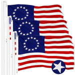 Load image into Gallery viewer, G128 3 Pack: Betsy Ross Flag  2x3 Ft  ToughWeave Series Embroidered 300D Polyester  Historical Flag, Embroidered Design, Indoor/Outdoor, Brass Grommets