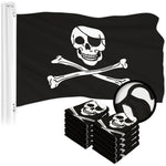 Load image into Gallery viewer, G128 10 Pack: Pirate Jolly Roger Bones Flag  3x5 Ft  ToughWeave Series Embroidered 300D Polyester  Novelty Flag, Embroidered Design, Indoor/Outdoor, Brass Grommets