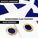 Load image into Gallery viewer, G128 Combo Pack: 5 Ft Tangle Free Aluminum Spinning Flagpole (Silver) &amp; American USA Yacht Ensign Flag 2.5x4 Ft, ToughWeave Series Embroidered 300D Polyester  Pole with Flag Included