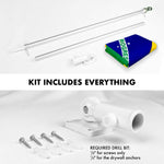 Load image into Gallery viewer, G128 Combo Pack: 6 Feet Tangle Free Spinning Flagpole (Silver) Brazil Brazilian Flag 3x5 ft Printed 150D Brass Grommets (Flag Included) Aluminum Flag Pole
