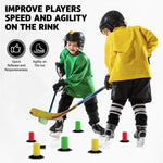 Load image into Gallery viewer, Drill Cones Lightweight Stickhandling Training Tool Hockey Training Equipment for Puck Control Reaction Time and Coordination Portable Durable and Adjustable