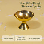 Load image into Gallery viewer, Handcrafted Paro Pyali 2.2 Inch Brass Diya for Pooja Premium Brass Gold Finish Oil Diya Lamp for Home Temple &amp; Festivals Rust Resistant Diwali Puja Decorations for Home