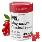 Load image into Gallery viewer, Magnesium Glycinate Gummies 400mg Sleep Gummies for Kids &amp; Adults Magnesium Glycinate Chewable High Absorption for Muscle Recovery Better Sleep &amp; Relaxation Goji Berry Flavor 60 Count