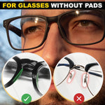 Load image into Gallery viewer, UltraThin Grips Nose Pads  Silicone Eyeglasses Nose Pads 0.5 mm  Stop Glasses from Sliding  Lens Nose Pads  6 Pairs (Black Pads &amp; Orange Glasses Strap)
