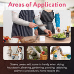 Load image into Gallery viewer, 18 Inch Arm Sleeve Protectors Pack of 100 Red Elastic Ends 1 mil Thick Waterproof Polyethylene Sleeves