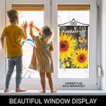 Load image into Gallery viewer, 2 Pack Garden Flag Wall Hanger Black Wrought Iron Small Flag Hanger Heavy Duty Garden Flag Holder Ideal for Flag Banner with Width Smaller than 13