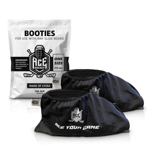 Slide Board Booties for Smooth Gliding (Reusable Washable)   Compatible with All Fitness Hockey Slideboards   Slip Over Shoe Design   One Size Fits All