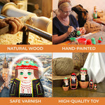 Load image into Gallery viewer, Polish Nesting Dolls Set 5 pcs Hand Painted Wooden Matryoshka Dolls in Polish

