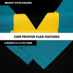 Load image into Gallery viewer, G128 Combo Pack: 6 Ft Tangle Free Aluminum Spinning Flagpole (Silver) &amp; Bahamas Bahamian Flag 3x5 Ft, LiteWeave Pro Series Printed 150D Polyester  Pole with Flag Included