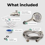 Load image into Gallery viewer, High Pressure 6 Settings Shower Head with Handheld Detachable Set Nickel Finish
