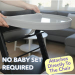 Load image into Gallery viewer, High Chair Tray for Stokke Tripp Trapp Gray No Baby Set Needed Suction Surface Snap on BPA Free