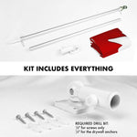 Load image into Gallery viewer, G128 Combo Pack: 5 Ft Tangle Free Aluminum Spinning Flagpole (Silver) &amp; Canada Canadian Flag 2.5x4 Ft, Double ToughWeave Series Double Sided Embroidered 210D Polyester  Pole with Flag Included