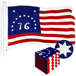 Load image into Gallery viewer, G128 5 Pack: Bennington 76 Flag  2x3 Ft  ToughWeave Series Embroidered 300D Polyester  Historical Flag, Embroidered Design, Indoor/Outdoor, Brass Grommets
