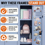 Load image into Gallery viewer, 35 Pack Magnetic Picture Pockets for Classroom Set 25 4x6 &amp; 10 5x7 Black   Locker Photo Sleeve Holder   Magnetic Picture Frames for School   Magnet Photo Display for Locker   Bulk Classroom Storage