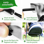 Load image into Gallery viewer, Combo Pack Garden Flag Stand Black 36x16 in Garden Flag 12x18 in Summer Welcome