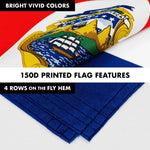 Load image into Gallery viewer, G128 Combo Pack: 6 Feet Tangle Free Spinning Flagpole (Silver) Costa Rica Costa Rican Flag 3x5 ft Printed 150D Brass Grommets (Flag Included) Aluminum Flag Pole
