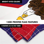 Load image into Gallery viewer, G128 Combo Pack: 6 Ft Tangle Free Spinning Flagpole (White) &amp; American Samoa Flag 3x5 Ft Printed 150D Polyester, Brass Grommets (Flag Included) Aluminum Flag Pole