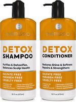 Load image into Gallery viewer, Detox Shampoo and Conditioner Set Ideal for Oily Hair Men and Women Remove Product Buildup Sulfate and Paraben Free with Scalp Clarifying and Detoxifying Properties With Rosemary Oil