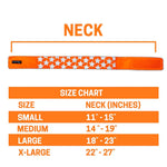 Load image into Gallery viewer, Reflective Dog Collar. Fluorescent Blaze Orange with Adjustable Fastener for Small Medium &amp; Large Pets. High Visibility Dog Products to Safeguard Your PUP from Motorists &amp; Hunters.
