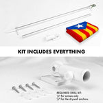 Load image into Gallery viewer, Flag Pole 6FT Silver Tangle Free &amp; Blue Estelada Flag 3x5 Ft Combo Printed 150D Polyester By G128