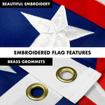 Load image into Gallery viewer, G128  6 Feet Tangle Free Spinning Flagpole (White) Ohio Flag Brass Grommets Embroidered 3x5 ft (Flag Included) Aluminum Flag Pole