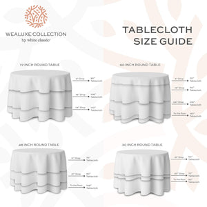 2 Pack 108 inch Round Premium White Tablecloths for Wedding Restaurant Polyester