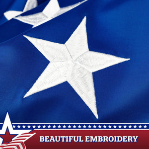 2 Pack USA Pleated Fan Flag 1.5x3 Ft American USA Bunting Decoration Embroidered