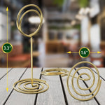 Load image into Gallery viewer, 10 Pack Table Number Holders for Wedding   Gold Place Card Holder   Table Sign Holders   Picture   Photo Holders for Tables   Mini Table Number Stands Gold   Small Gold Table Number Holders Clip Stand
