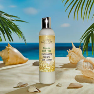 Organic Self Tanner DHA Free Tanning Lotion 8 oz Cream Form Natural Glow