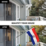 Load image into Gallery viewer, G128 Combo Pack: 6 Ft Tangle Free Spinning Flagpole (Black) &amp; Paraguay Flag 3x5 Ft Printed 150D Polyester, Brass Grommets (Flag Included) Aluminum Flag Pole