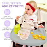 Load image into Gallery viewer, High Chair Tray Glossy Gray Compatible with Stokke Trip Trap Chair Ergonomic Curved Design BPA Free Easy to Assemble