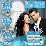 Load image into Gallery viewer, Moisturizing Shampoo and Conditioner Set Sulfate Free Care for Women and Men Hydrating Deep Moisture Duo with Shea Butter Salon Grade Color Safe Ideal for Curly Hair and Dry Split Ends