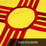 Load image into Gallery viewer, G128 5 Pack: New Mexico NM State Flag  2.5x4 Ft  ToughWeave Series Embroidered 300D Polyester  Embroidered Design, Indoor/Outdoor, Brass Grommets