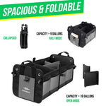 Load image into Gallery viewer, Trunk Organizer with Covering Net Attachable Non Slip Pads and Stainless Hooks Two Shades of Gray

