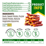 Load image into Gallery viewer, Sweet Potato Dog Treats &amp; Healthy Duck Chews 10.6 Oz Puppy Snacks &amp; Soft Bones for Large Medium Small Breeds Natural Dog Food &amp; Grain Free Rawhide Free Training Jerky Wraps